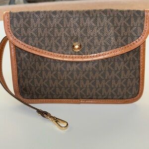 Michael Kors Coated Canvas Logo Clutch